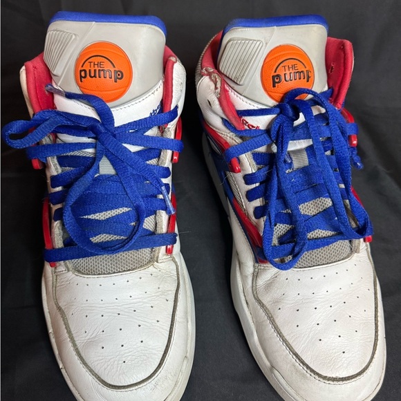 Reebok Kids Sneakers in White, Blue, and Red - Picture 12 of 14